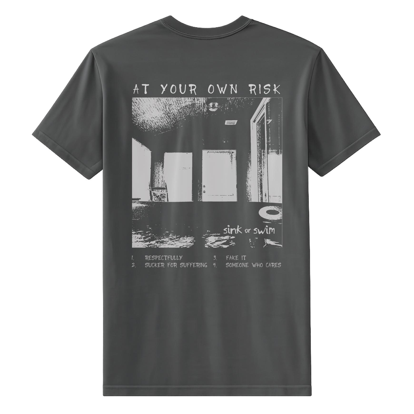 At Your Own Risk Grey Tee