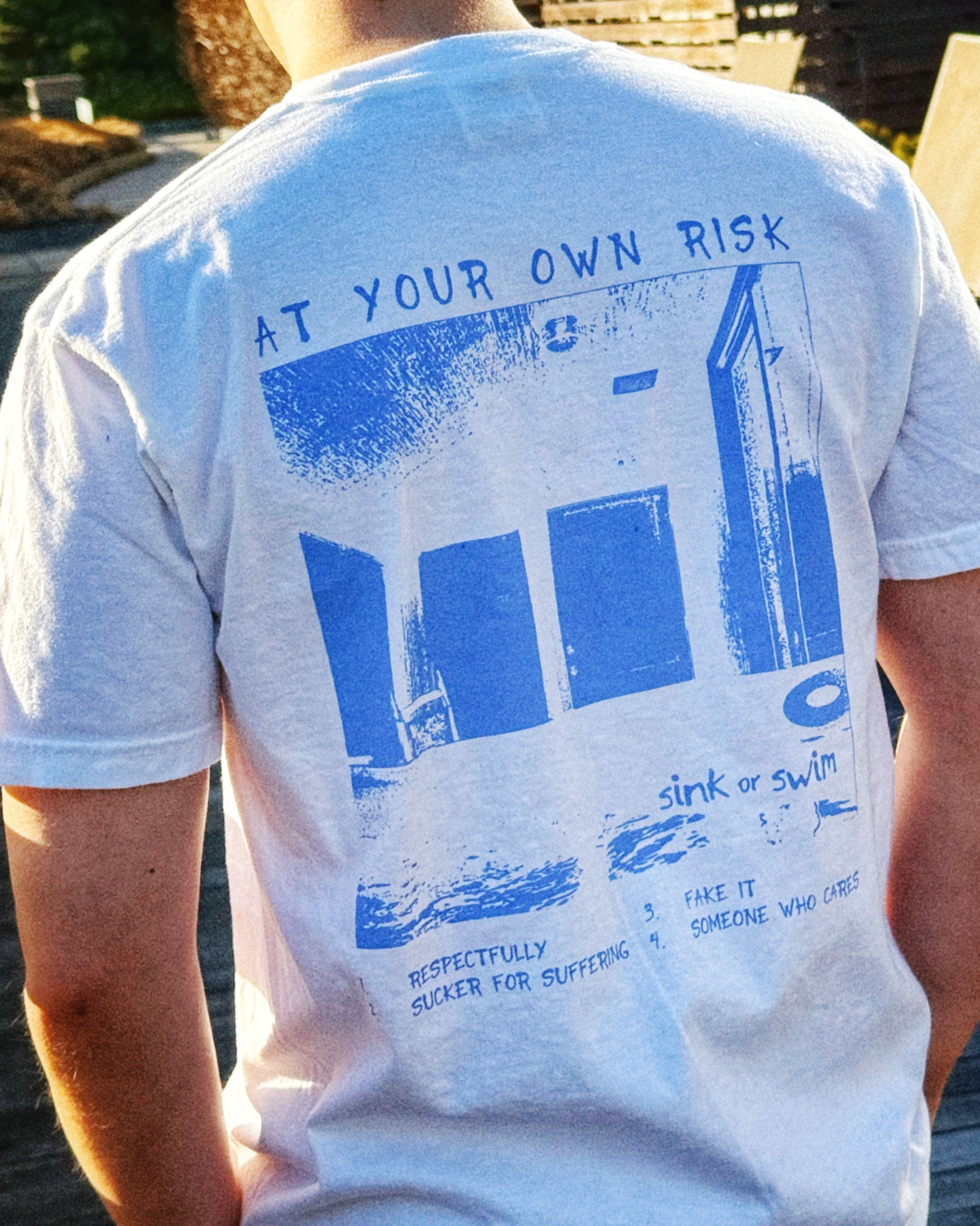 At Your Own Risk White Tee